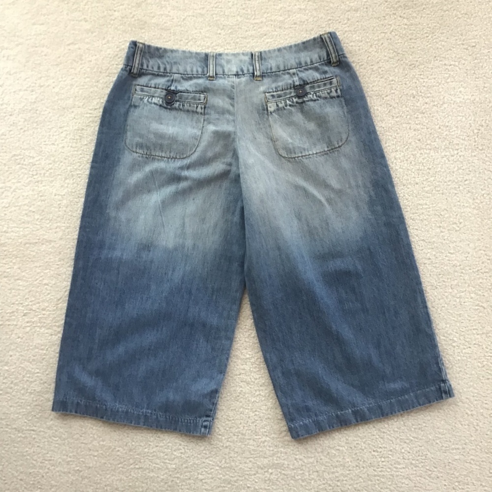 MOSSIMO DISTRESSED BLUE BERMUDA SHORTS Size 7 - Picture 2 of 4